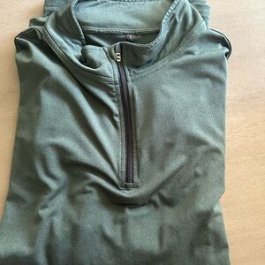 Green Half-Zip Pullover